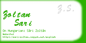 zoltan sari business card
