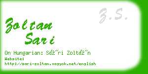 zoltan sari business card